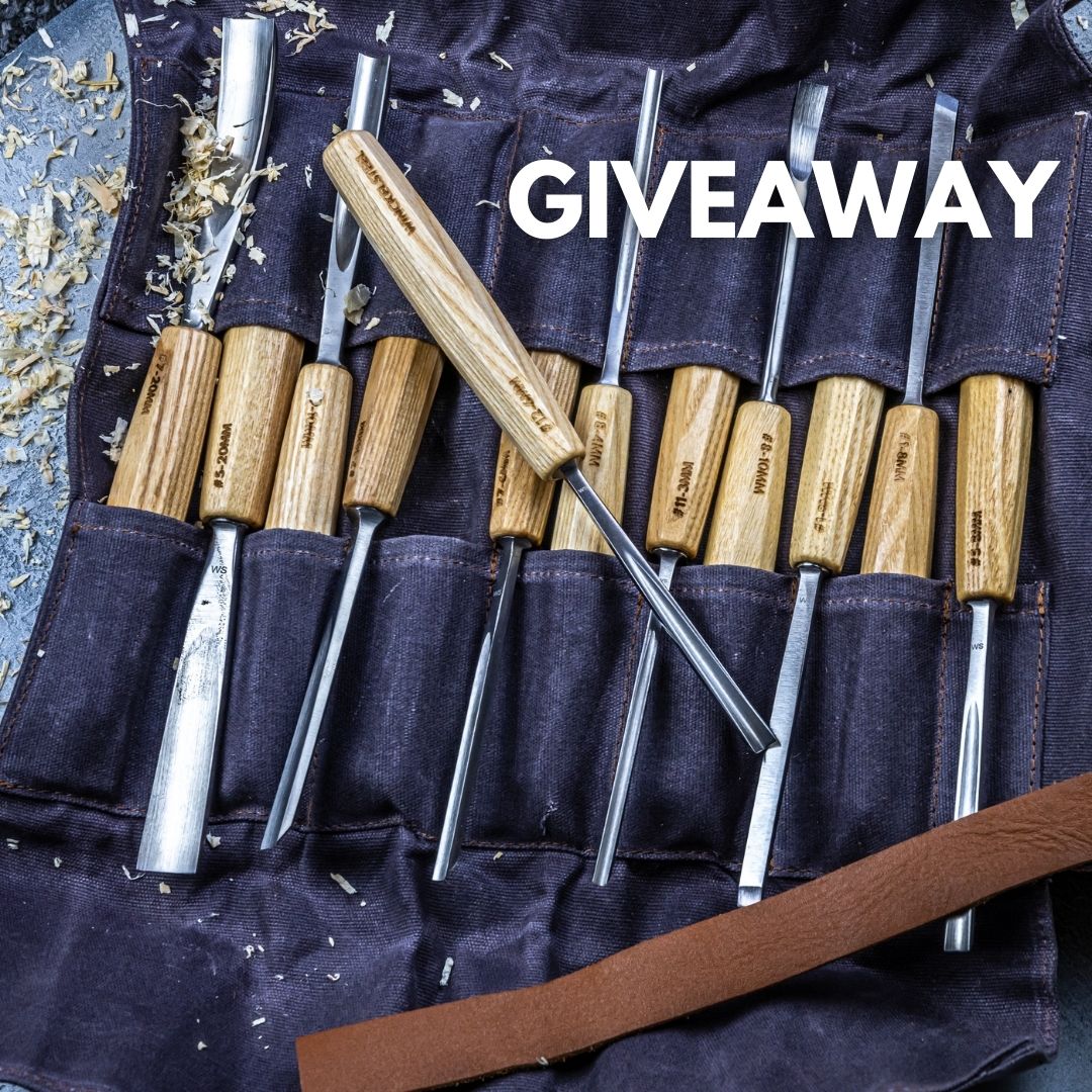 GIVEAWAY! GET YOUR HANDS ON A SET OF INSANELY GOOD QUALITY WOOD CARVING CHISELS, 100% FREE!